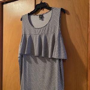 Worthington Black and White Patterned Top